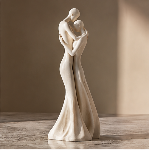 ORNADOM Embracing Couple Abstract Sculpture - lifestyle
