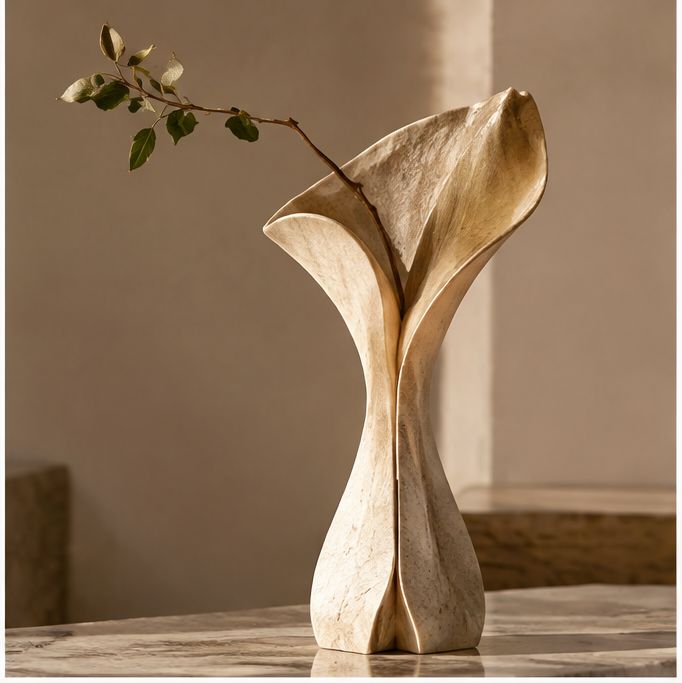 ORNADOM Organic Calla Leaf Sculptural Vase - lifestyle 2
