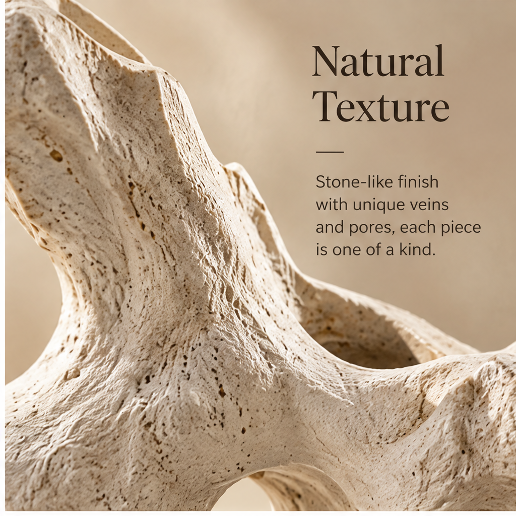ORNADOM Coral Bone Form Abstract Vase - lifestyle with flower