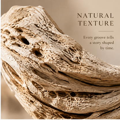ORNADOM Driftwood Coral Bowl Sculptural Vase - size reference
