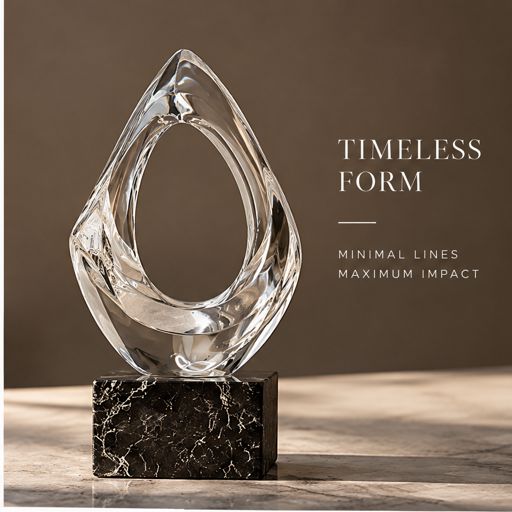 ORNADOM Crystal Glass Twist Loop Sculpture - lifestyle