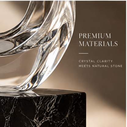 ORNADOM Crystal Glass Twist Loop Sculpture - lifestyle 2