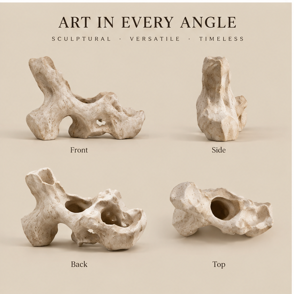 ORNADOM Coral Bone Form Abstract Vase - lifestyle calm space