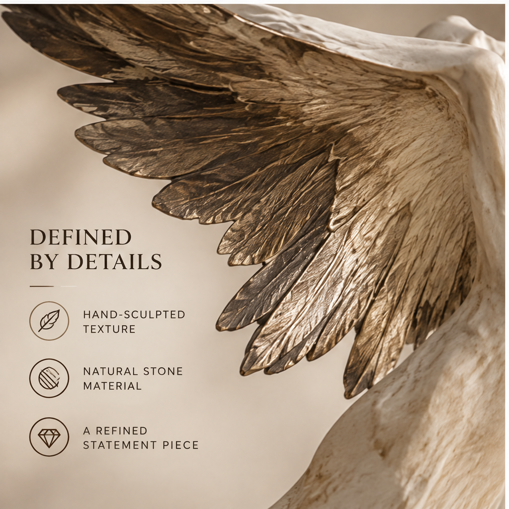ORNADOM Rising Figure Bronze Wing Sculpture - lifestyle